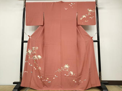 平和屋着物●訪問着 友禅 枝花文 正絹 逸品 CABC2327ut