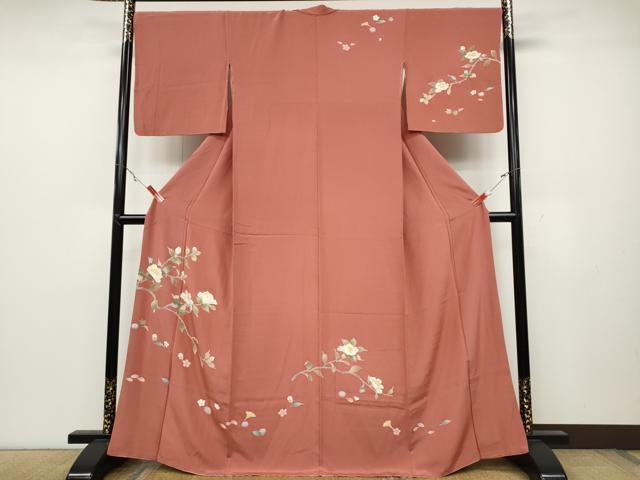 平和屋着物●訪問着 友禅 枝花文 正絹 逸品 CABC2327ut