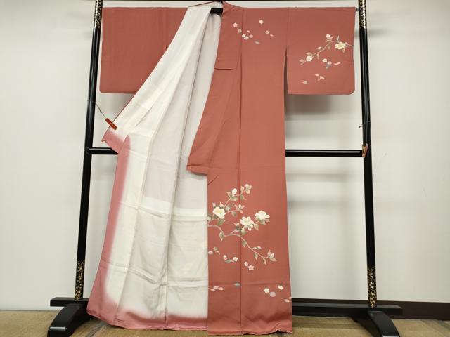 平和屋着物●訪問着 友禅 枝花文 正絹 逸品 CABC2327ut