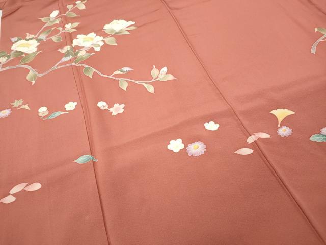 平和屋着物●訪問着 友禅 枝花文 正絹 逸品 CABC2327ut