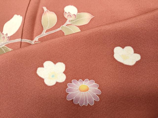 平和屋着物●訪問着 友禅 枝花文 正絹 逸品 CABC2327ut