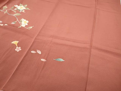 平和屋着物●訪問着 友禅 枝花文 正絹 逸品 CABC2327ut
