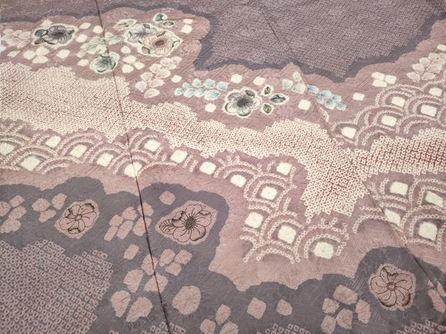 平和屋着物●訪問着 辻が花 総絞り 正絹 逸品 CABC2329ut