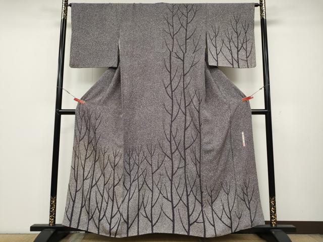 平和屋着物●二代目 川村久太郎 訪問着 枝木文 正絹 逸品 CABC2331ut
