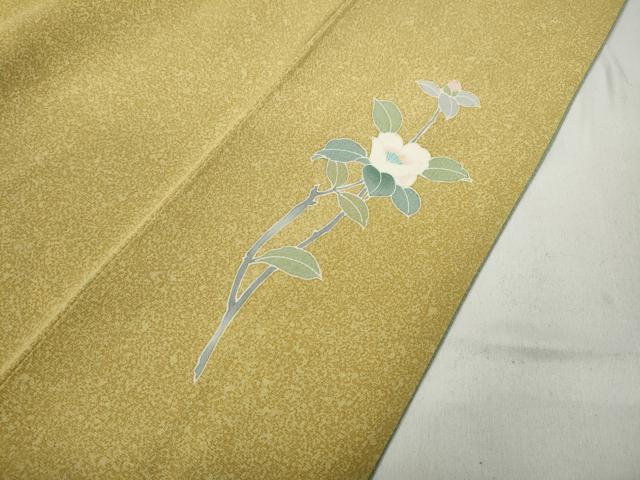 平和屋着物●訪問着 駒刺繍 草花文 たたき染め 金彩 正絹 逸品 CABC2333ut