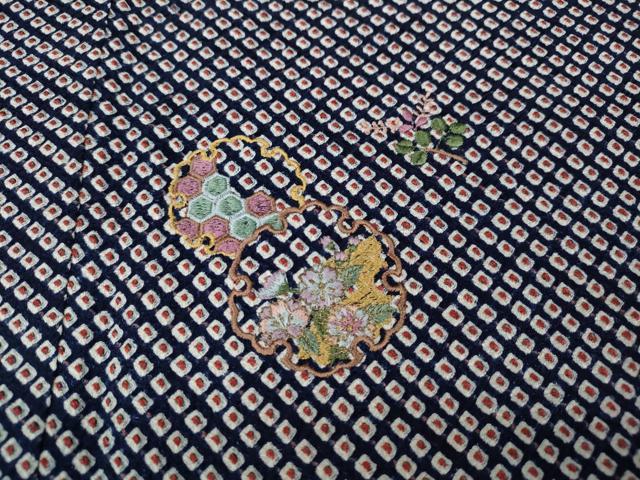 平和屋着物●色留訪問着 総絞り 総刺繍 雪輪花文 金彩 正絹 逸品 未使用 CABC2334ut
