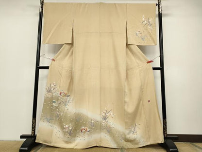 平和屋着物●訪問着 友禅 作家物 鴛鴦花文 暈し染め 金彩 正絹 逸品 CABC2341ut