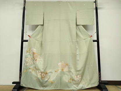 平和屋着物●豪華色留袖 駒刺繍 色紙重ね鳳凰花文 暈し染め 金彩 高島屋扱い 正絹 逸品 CABC2346ut