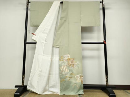 平和屋着物●豪華色留袖 駒刺繍 色紙重ね鳳凰花文 暈し染め 金彩 高島屋扱い 正絹 逸品 CABC2346ut