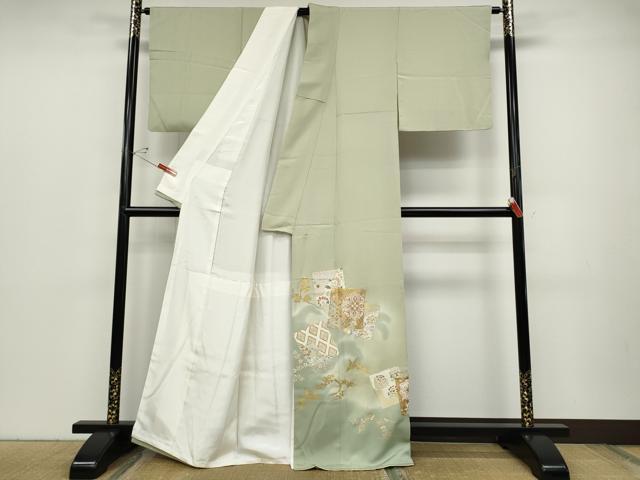 平和屋着物●豪華色留袖 駒刺繍 色紙重ね鳳凰花文 暈し染め 金彩 高島屋扱い 正絹 逸品 CABC2346ut