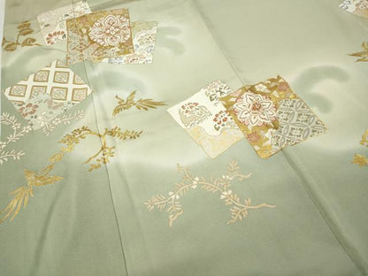 平和屋着物●豪華色留袖 駒刺繍 色紙重ね鳳凰花文 暈し染め 金彩 高島屋扱い 正絹 逸品 CABC2346ut