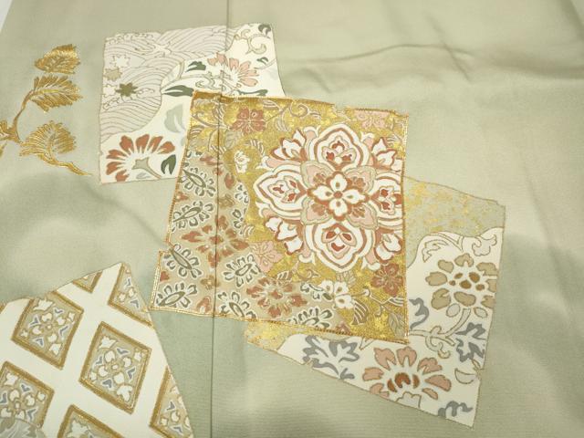 平和屋着物●豪華色留袖 駒刺繍 色紙重ね鳳凰花文 暈し染め 金彩 高島屋扱い 正絹 逸品 CABC2346ut