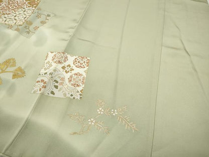 平和屋着物●豪華色留袖 駒刺繍 色紙重ね鳳凰花文 暈し染め 金彩 高島屋扱い 正絹 逸品 CABC2346ut