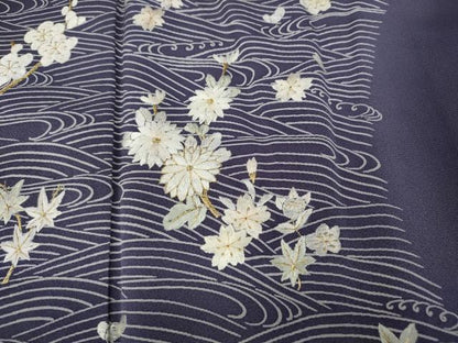 平和屋着物●訪問着 ゆうなぎ工房 優梛達也 刺繍 立波花文 暈し染め 金糸 正絹 逸品 CABC2349ut
