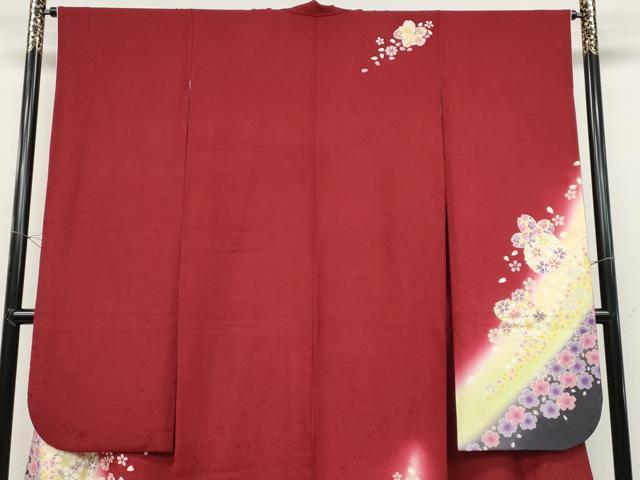 平和屋着物●豪華振袖 駒刺繍 舞桜文 暈し染め 金彩 正絹 逸品 CABC2350ut