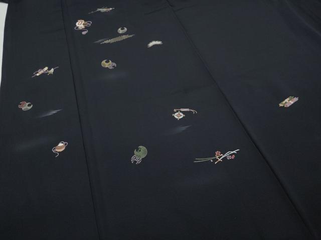 平和屋着物●訪問着 総刺繍 宝尽くし文 金糸 正絹 逸品 CABC2354ut
