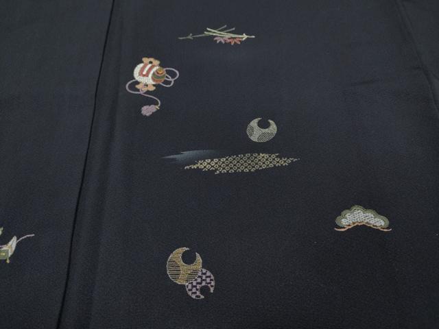 平和屋着物●訪問着 総刺繍 宝尽くし文 金糸 正絹 逸品 CABC2354ut
