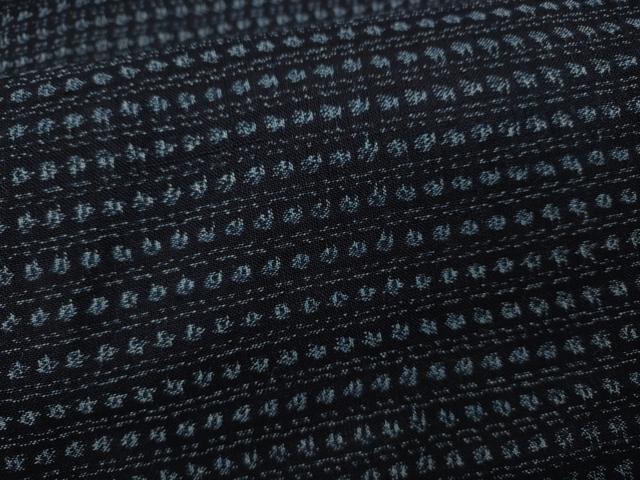 平和屋着物●久留米絣 単衣 横段文 綿 逸品 CABC2356ut