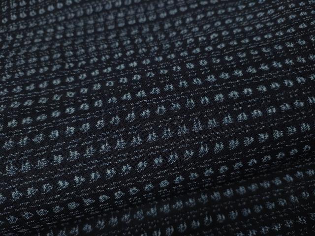 平和屋着物●久留米絣 単衣 横段文 綿 逸品 CABC2356ut