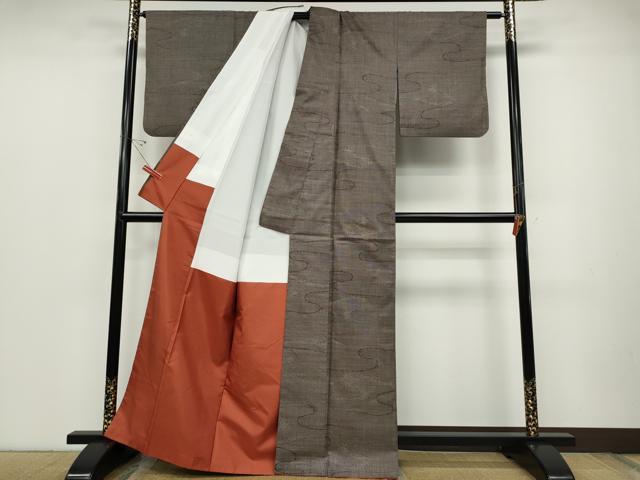 平和屋着物●本場大島紬 9マルキ エ霞文 正絹 逸品 CABC2361ut