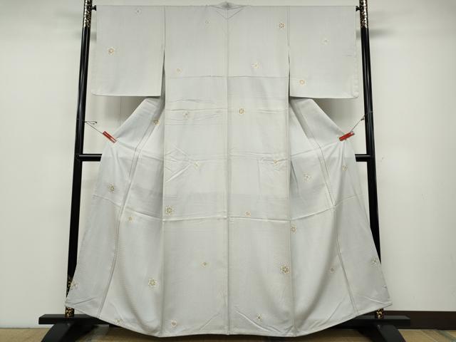 平和屋着物●上質な小紋　舞花文　金彩　正絹　逸品　未使用　CABC2365ut