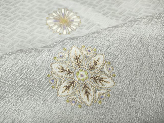 平和屋着物●上質な小紋　舞花文　金彩　正絹　逸品　未使用　CABC2365ut