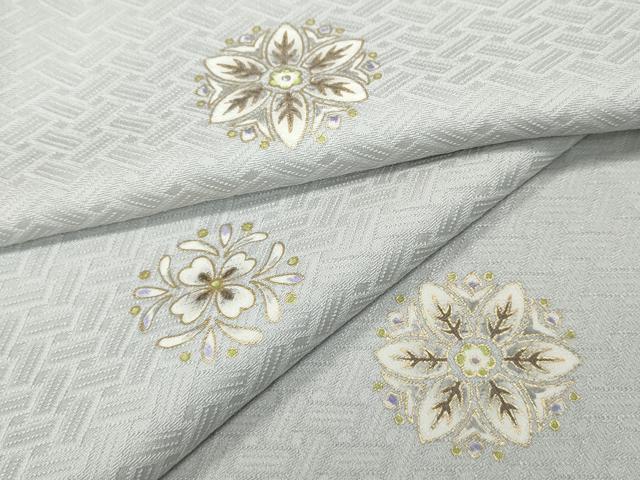 平和屋着物●上質な小紋　舞花文　金彩　正絹　逸品　未使用　CABC2365ut