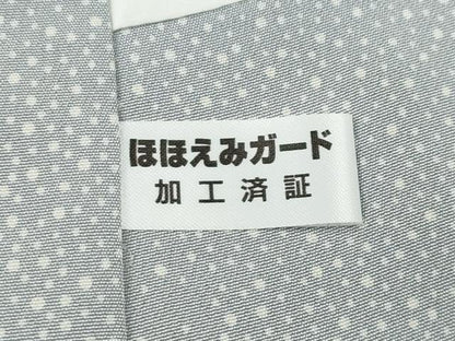 平和屋着物●上質な小紋 雪輪花文 蛍暈し 金銀彩 正絹 逸品 未使用 CABC2366ut