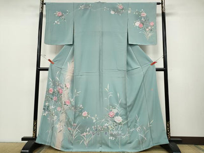 平和屋着物●訪問着 友禅 作家物 枝花文 暈し染め 正絹 逸品 CABC2367ut