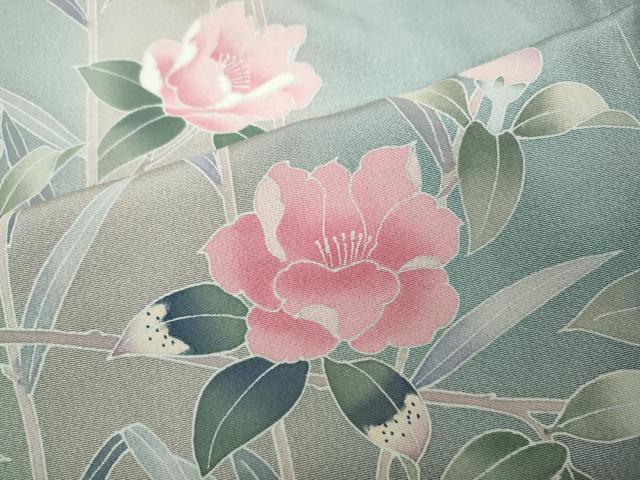 平和屋着物●訪問着 友禅 作家物 枝花文 暈し染め 正絹 逸品 CABC2367ut