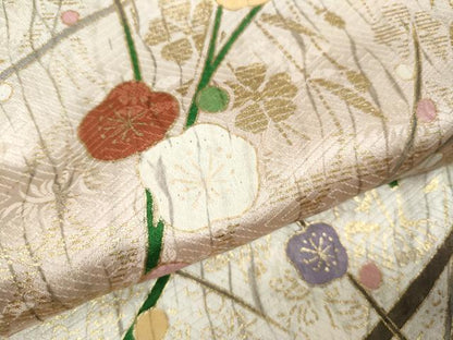 平和屋着物●訪問着 絞り 枝梅文 暈し染め 金彩 正絹 逸品 CABC2368ut