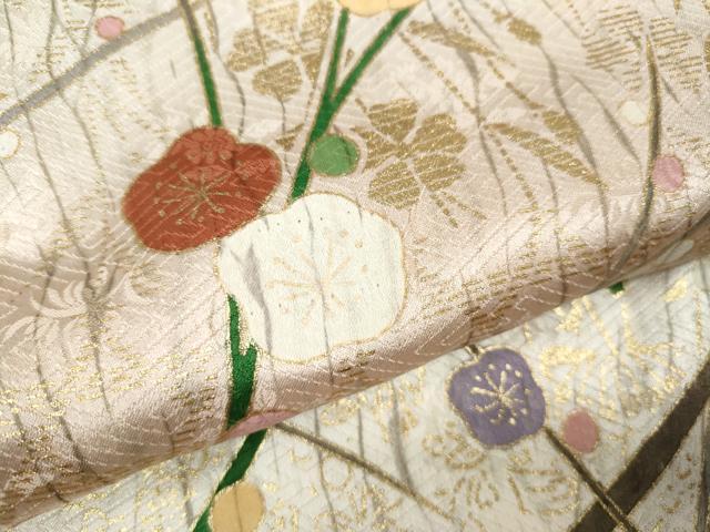 平和屋着物●訪問着 絞り 枝梅文 暈し染め 金彩 正絹 逸品 CABC2368ut