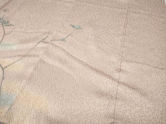 平和屋着物●訪問着 友禅 絞り 枝花文 暈し染め 正絹 逸品 CABC2370ut