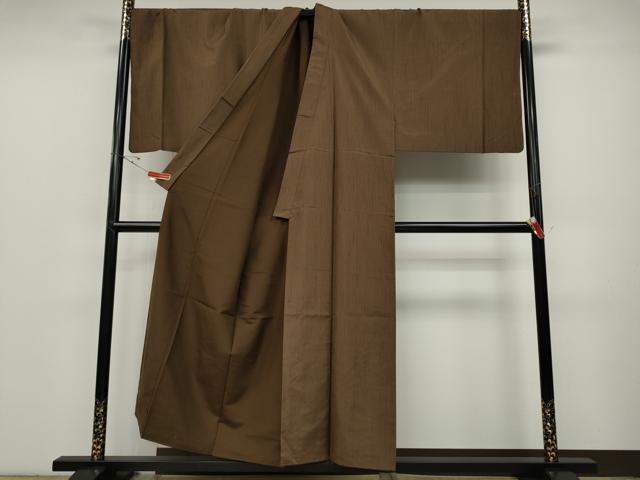 平和屋着物●男性 紬 縞 キングサイズ 正絹 逸品 CABC2371ut