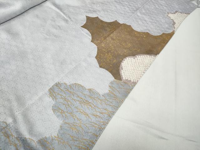 平和屋着物●豪華色留袖 絞り 刺繍 雲取り草花文 金彩 正絹 逸品 CABC2372ut