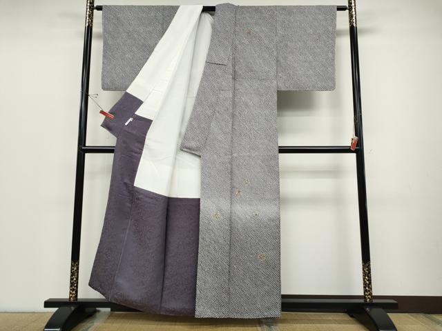 平和屋着物●訪問着 総絞り 総刺繍 雪輪花文 金糸 正絹 逸品 CABC2374ut