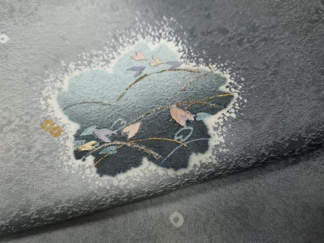 平和屋着物●訪問着 作家物 舞桜文 暈し染め 金彩 正絹 逸品 CABC2375ut