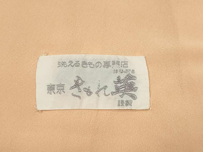 平和屋着物●洗える最高級着物 ＜英＞はなぶさ謹製 色無地 雄黄色 洗える着物 CABC2376ut