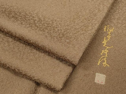 平和屋着物●伝統工芸師 服部光擴 江戸小紋 鮫小紋柄 正絹 逸品 CABC2378ut
