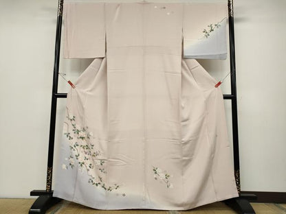 平和屋着物●本加賀友禅作家 多崎元人 訪問着 枝花文 暈し染め 正絹 逸品 CABC2379ut