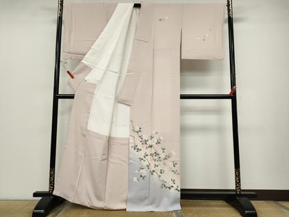 平和屋着物●本加賀友禅作家 多崎元人 訪問着 枝花文 暈し染め 正絹 逸品 CABC2379ut