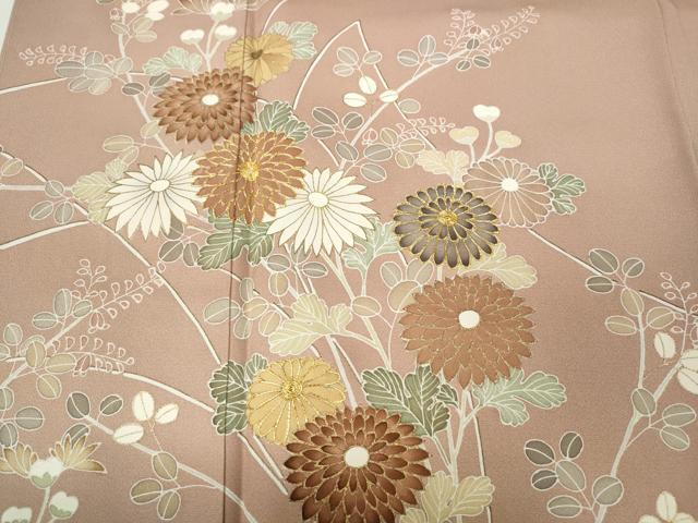 平和屋着物●豪華色留袖　駒刺繍　草花文　暈し染め　金彩　正絹　逸品　未使用　CABC2382ut