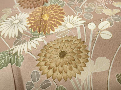 平和屋着物●豪華色留袖　駒刺繍　草花文　暈し染め　金彩　正絹　逸品　未使用　CABC2382ut