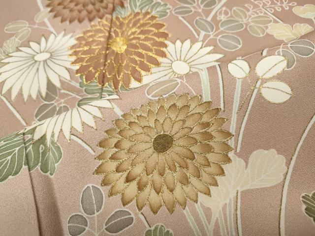 平和屋着物●豪華色留袖　駒刺繍　草花文　暈し染め　金彩　正絹　逸品　未使用　CABC2382ut