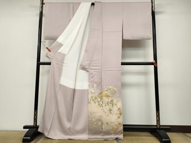 平和屋着物●金彩友禅 卓越技能者・名工・和田光正 色留袖 地紙枝花文 暈し染め 金銀彩 正絹 逸品 CABC2383ut