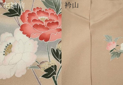 平和屋着物●訪問着 友禅 作家物 竹垣枝花文 正絹 逸品 CABC2390ut