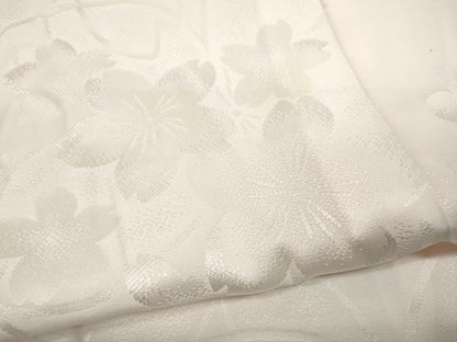 平和屋着物●振袖用長襦袢 無双仕立て 舞花地紋 暈し染め 半衿刺繍 正絹 逸品 CABC2391ut