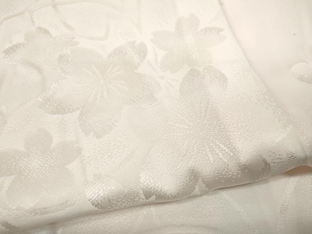 平和屋着物●振袖用長襦袢 無双仕立て 舞花地紋 暈し染め 半衿刺繍 正絹 逸品 CABC2391ut