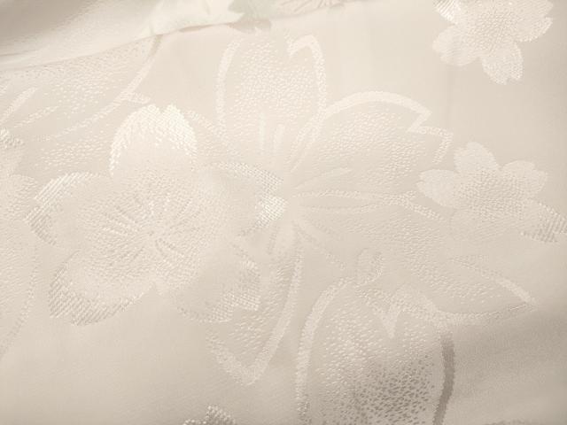 平和屋着物●振袖用長襦袢 無双仕立て 舞花地紋 暈し染め 半衿刺繍 正絹 逸品 CABC2391ut