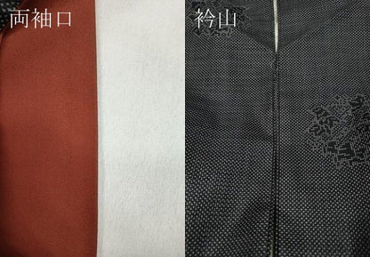 平和屋着物●本場大島紬 7マルキ 草花丸文 正絹 逸品 CABC2395ut